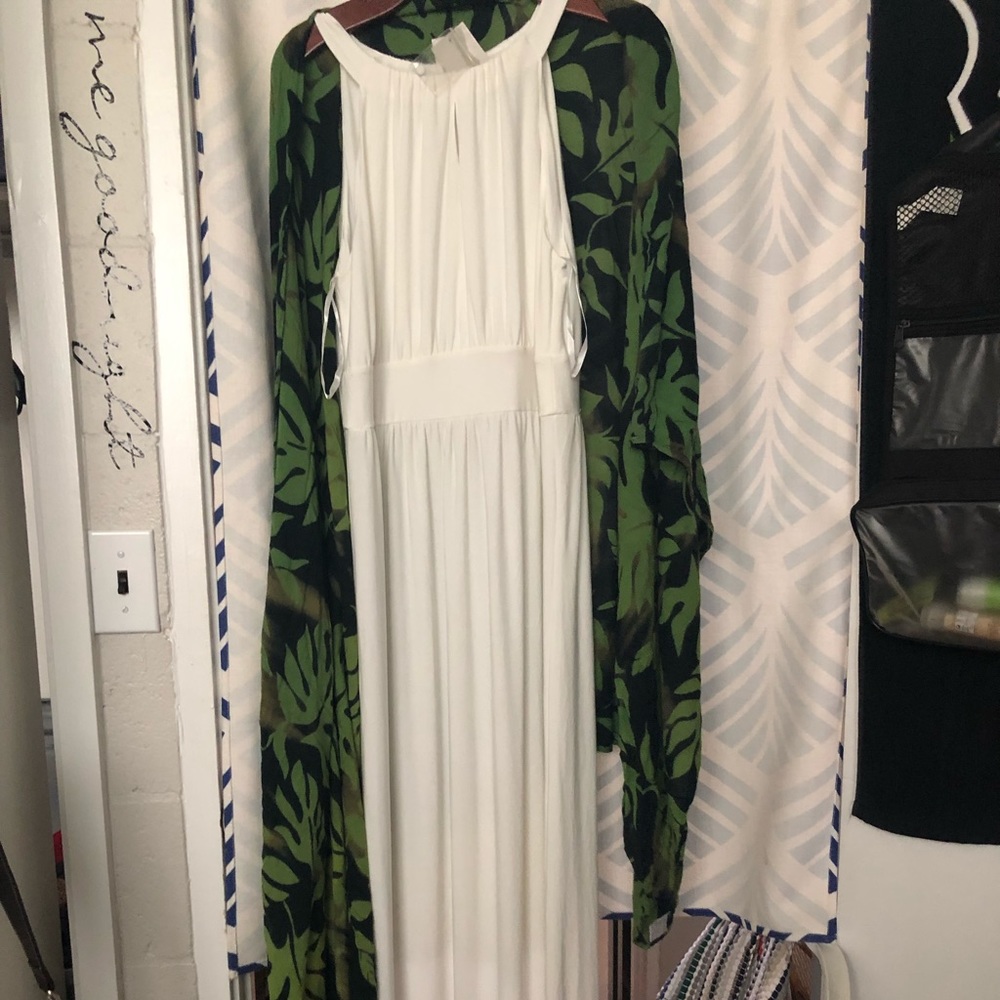 White /creamish evening gown by carmen